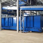 Bunker for buffering waste in material recovery facility MRF