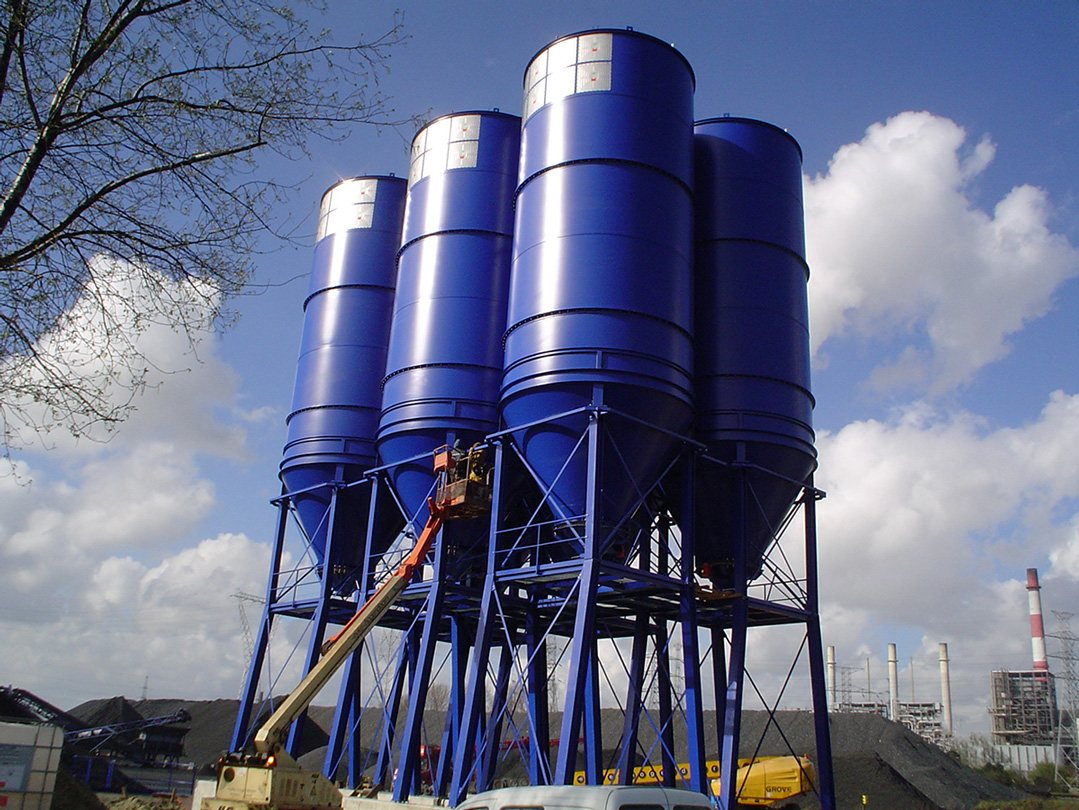 silo for bulk material storage at coal drying plant
