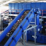 Recycling plant municipal waste chain conveyor