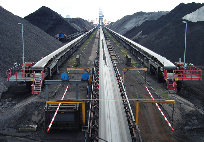 Transportband systemen voor steenkool overslag terminal