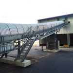 Belt conveyor with cover